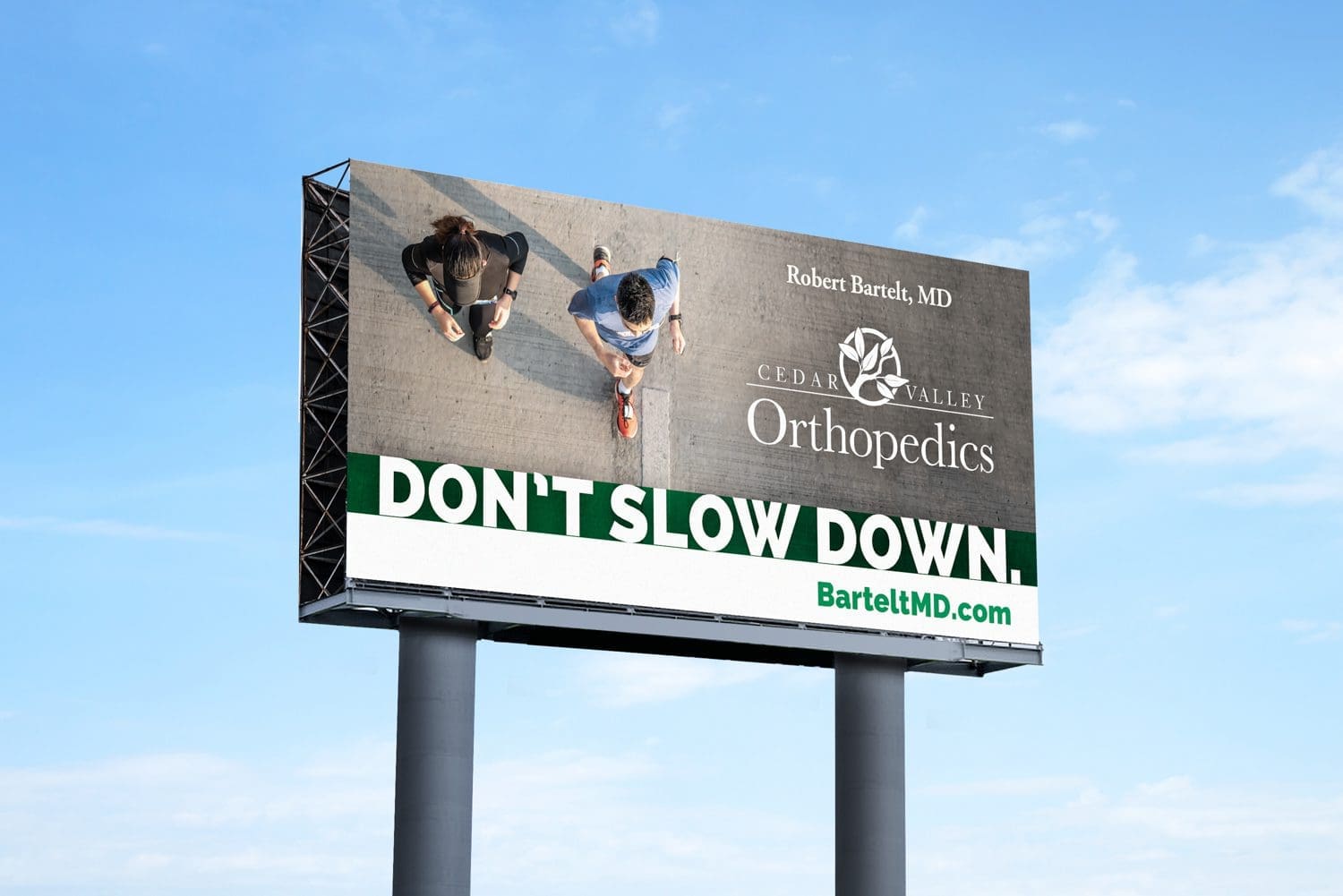 Cedar Valley Orthopedics billboard ad