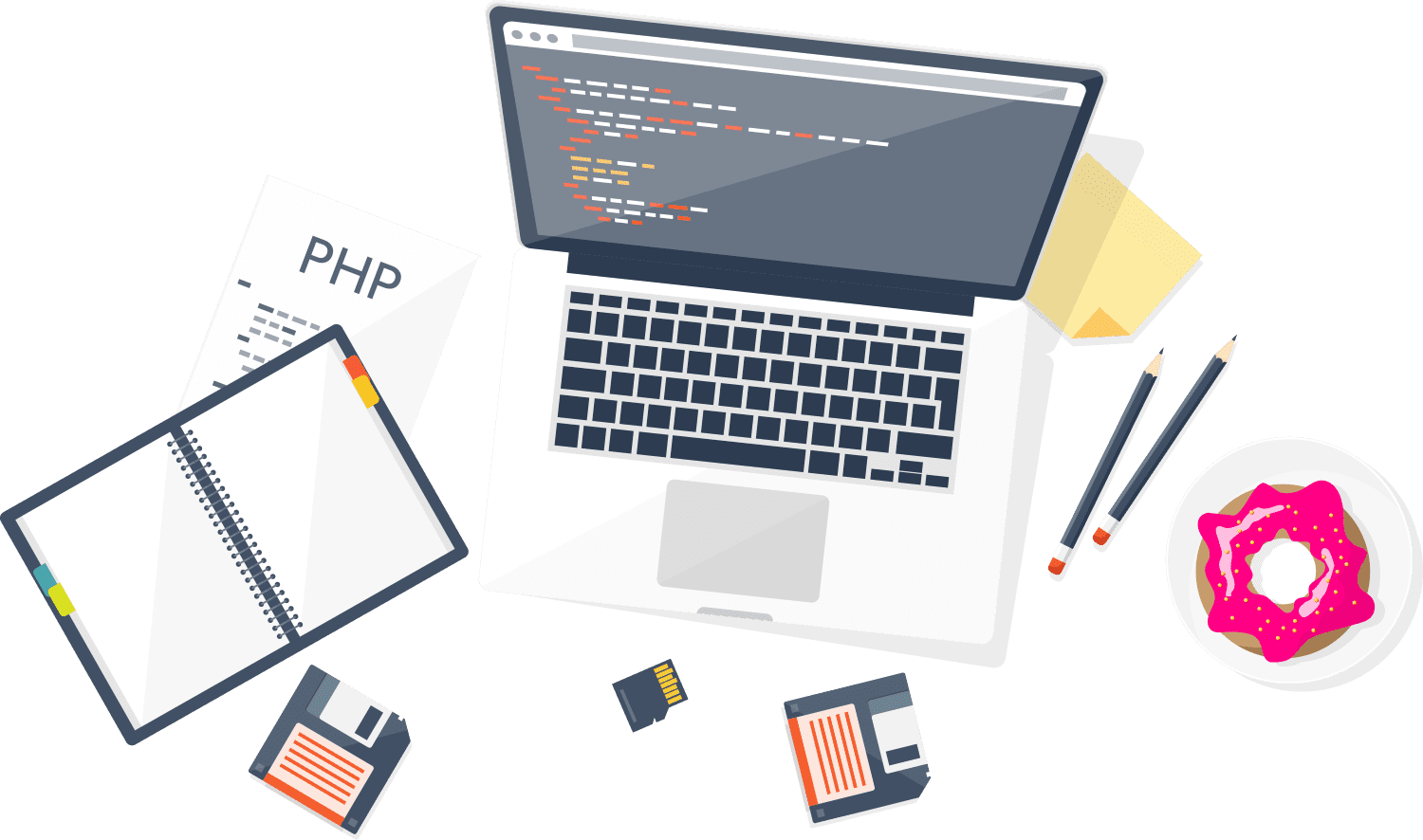 PHP website development graphic