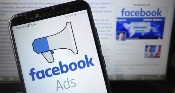 Facebook ads on mobile phone and computer
