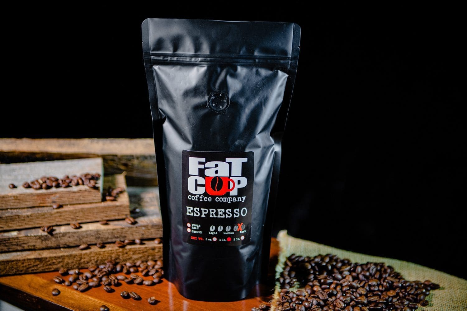 Fat Cup Coffee company espresso packaging preview