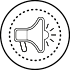megaphone circle icon