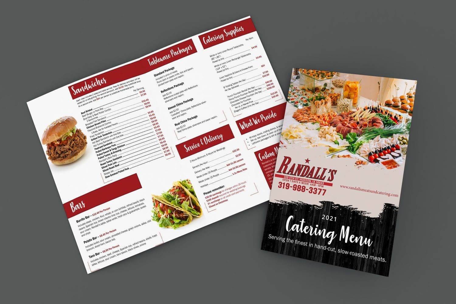 Randalls Stop N Shop catering menu booklet